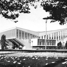 Die Grugahalle 1959, kurz nach ihrer Fertigstellung